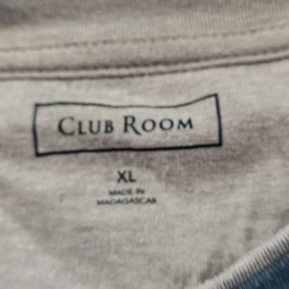Club Room Mens Blue Waffle Knit Thermal Henley Shirt Long Sleeve XL FA22 - Picture 3 of 8